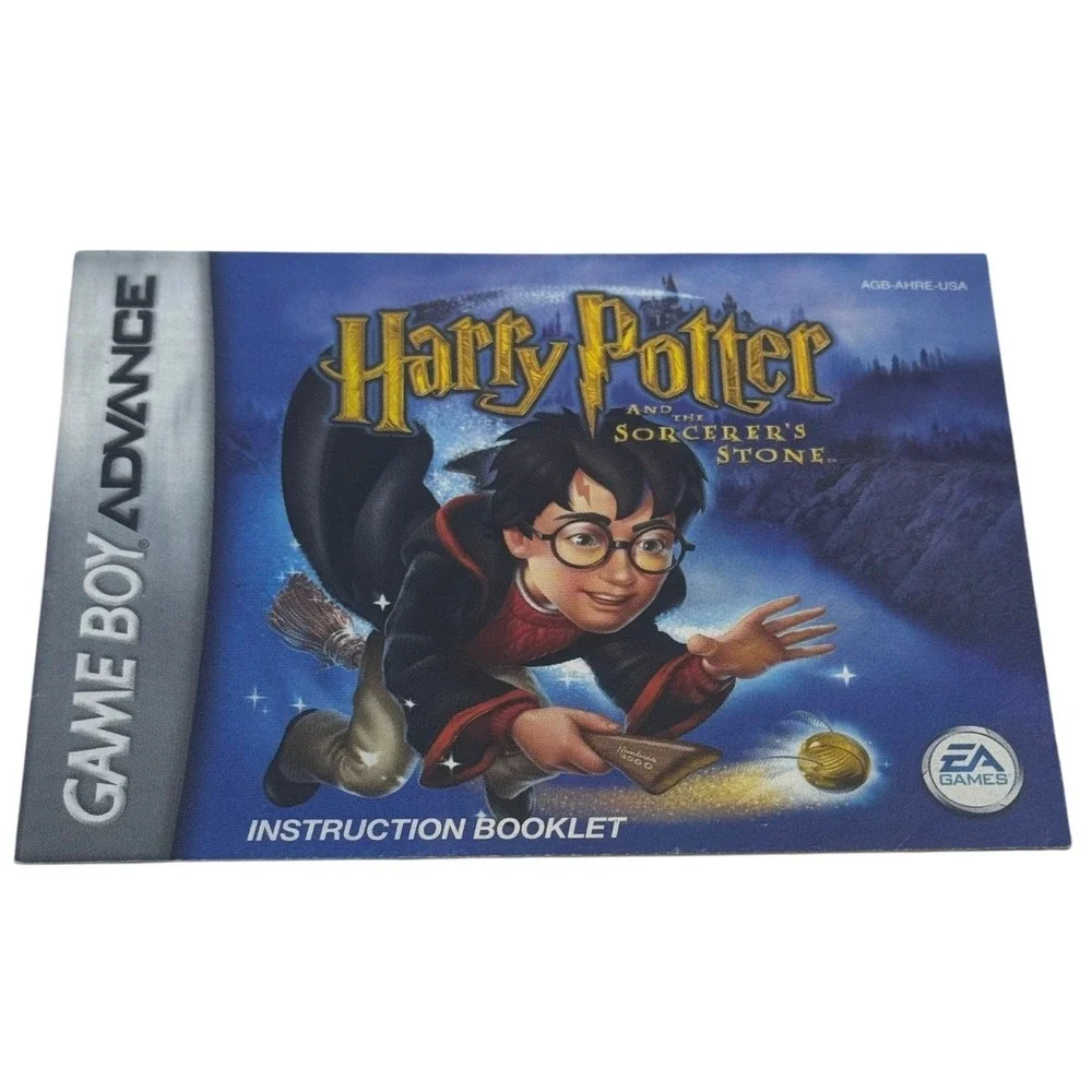 Harry Potter and the Sorcerer's‎ Stone Game Boy Advance GBA Instruction Manual